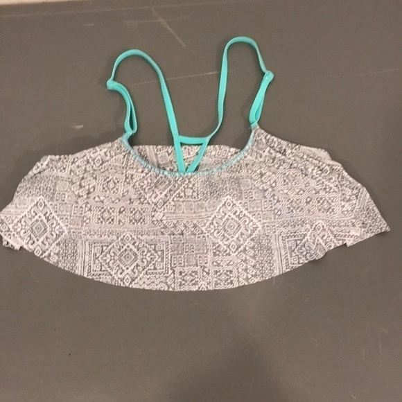 O’rageous Aztec Grey/white/teal bikini top size XL - Picture 1 of 5